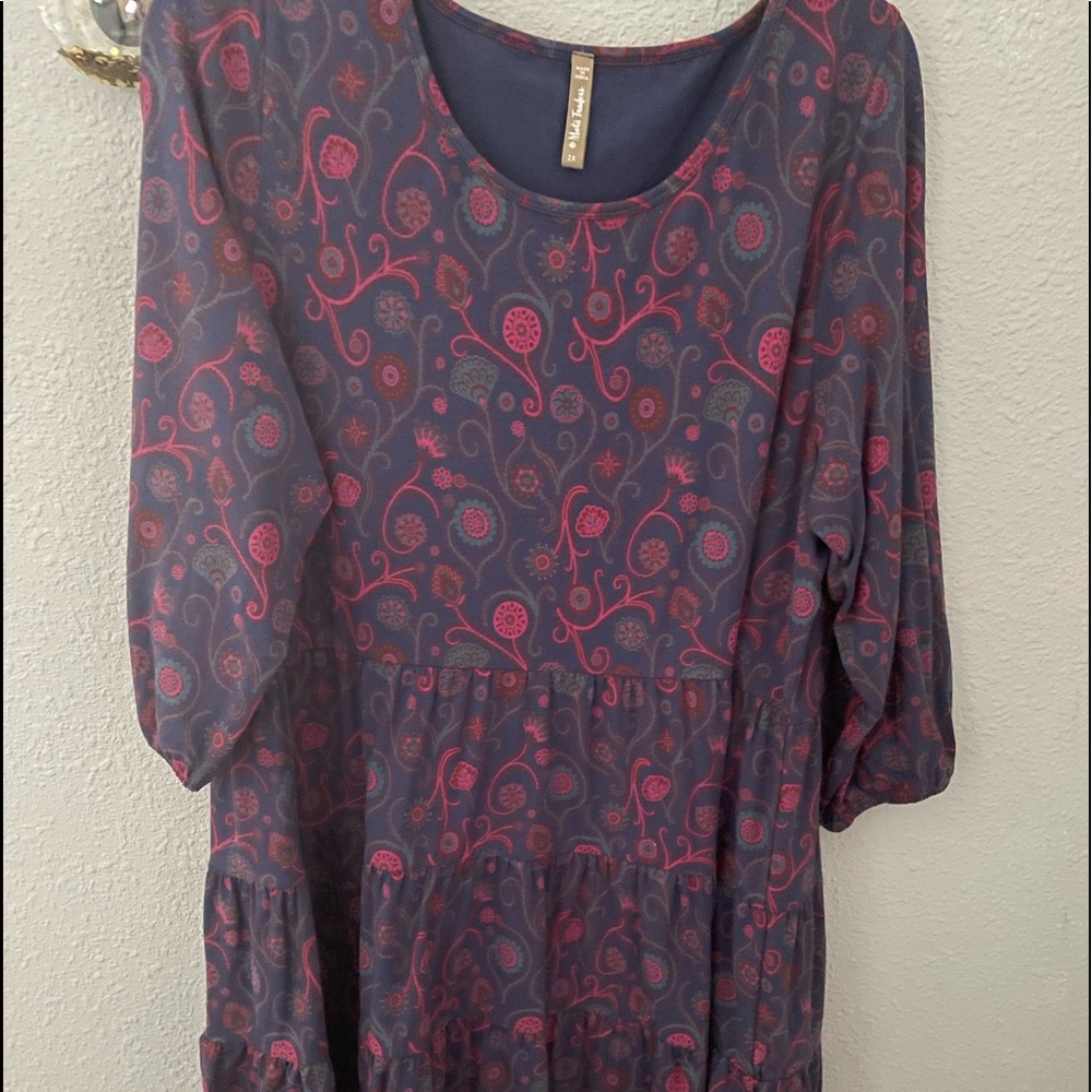 Women’s dress. Multi seasonal Three-quarter sleeves above knee fit